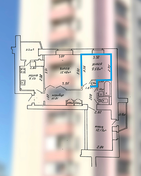 Продажа комнаты в 3-комнатной квартире, ул. Голодеда 2А